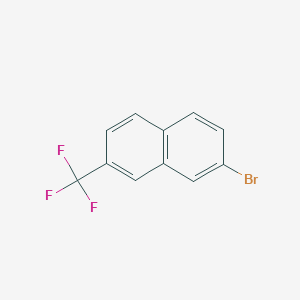 molecular formula C11H6BrF3 B14763731 2-Bromo-7-(trifluoromethyl)naphthalene 