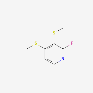 molecular formula C7H8FNS2 B14763734 2-Fluoro-3,4-bis(methylthio)pyridine 