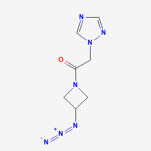 molecular formula C7H9N7O B1476374 1-(3-azidoazetidin-1-yl)-2-(1H-1,2,4-triazol-1-yl)ethan-1-one CAS No. 2098122-46-2
