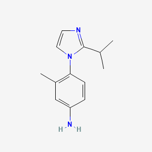 molecular formula C13H17N3 B14763756 4-(2-Isopropyl-1H-imidazol-1-yl)-3-methylaniline 