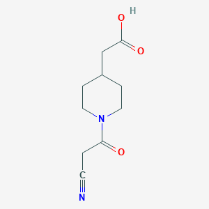 molecular formula C10H14N2O3 B1476376 2-(1-(2-Cyanoacetyl)piperidin-4-yl)acetic acid CAS No. 2092699-04-0