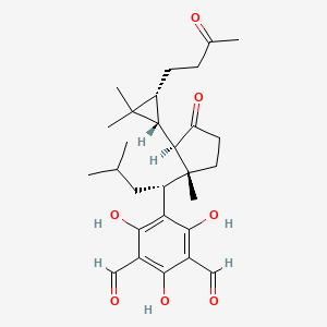 5-[(1R)-1-[(1R,2R)-2-[(1R,3R)-2,2-dimethyl-3-(3-oxobutyl)cyclopropyl]-1-methyl-3-oxocyclopentyl]-3-methylbutyl]-2,4,6-trihydroxybenzene-1,3-dicarbaldehyde