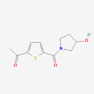 molecular formula C11H13NO3S B1476378 1-(5-(3-Hydroxypyrrolidine-1-carbonyl)thiophen-2-yl)ethan-1-one CAS No. 2092238-06-5