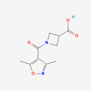 molecular formula C10H12N2O4 B1476382 1-(3,5-Dimethylisoxazole-4-carbonyl)azetidine-3-carboxylic acid CAS No. 2098010-42-3