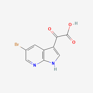 molecular formula C9H5BrN2O3 B14763829 1H-Pyrrolo[2,3-b]pyridine-3-acetic acid, 5-bromo-a-oxo- 