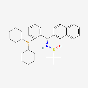 [S(R)]-N-[(S)-[2-(Dicyclohexylphosphino)phenyl](2-naphthalenyl)methyl]-2-methyl-2-propanesulfinamide