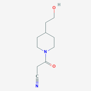 molecular formula C10H16N2O2 B1476384 3-(4-(2-Hydroxyethyl)piperidin-1-yl)-3-oxopropanenitrile CAS No. 2018142-69-1