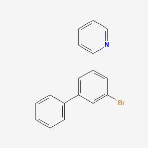 molecular formula C17H12BrN B14763847 2-(5-Bromo[1,1'-diphenyl]-3-yl)-pyridine 