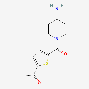 molecular formula C12H16N2O2S B1476385 1-(5-(4-氨基哌啶-1-羰基)噻吩-2-基)乙酮 CAS No. 2098122-60-0