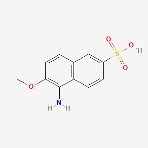 molecular formula C11H11NO4S B14763862 2-Naphthalenesulfonic acid, 5-amino-6-methoxy- CAS No. 86-45-3