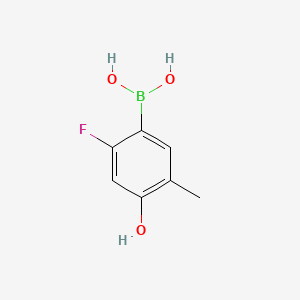 molecular formula C7H8BFO3 B14763888 (2-Fluoro-4-hydroxy-5-methylphenyl)boronic acid 