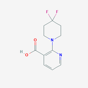 molecular formula C11H12F2N2O2 B1476391 2-(4,4-二氟哌啶-1-基)烟酸 CAS No. 1996065-16-7