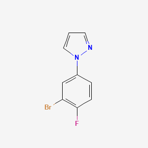 molecular formula C9H6BrFN2 B14763915 1-(3-Bromo-4-fluorophenyl)-1H-pyrazole 