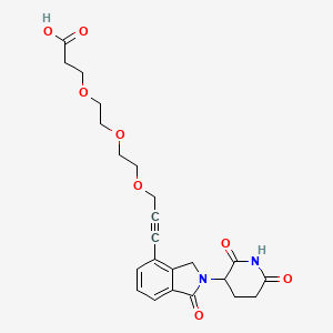 molecular formula C23H26N2O8 B14763948 Phthalimidinoglutarimide-propargyl-O-PEG2-C2-acid 