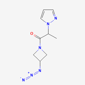 molecular formula C9H12N6O B1476395 1-(3-azidoazetidin-1-yl)-2-(1H-pyrazol-1-yl)propan-1-one CAS No. 2098035-33-5