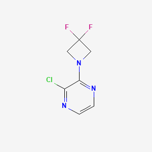 molecular formula C7H6ClF2N3 B1476396 2-Chloro-3-(3,3-difluoroazetidin-1-yl)pyrazine CAS No. 2091696-72-7