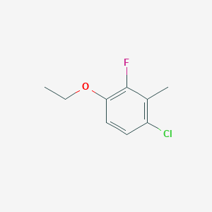 molecular formula C9H10ClFO B14763967 1-Chloro-4-ethoxy-3-fluoro-2-methylbenzene 