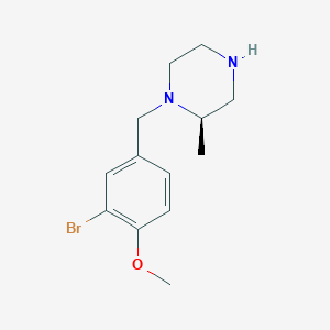 molecular formula C13H19BrN2O B14763976 (R)-1-(3-Bromo-4-methoxybenzyl)-2-methylpiperazine 