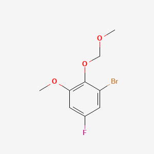 molecular formula C9H10BrFO3 B14763979 1-Bromo-5-fluoro-3-methoxy-2-(methoxymethoxy)benzene 