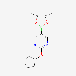 2-(Cyclopentyloxy)-5-(4,4,5,5-tetramethyl-1,3,2-dioxaborolan-2-yl)pyrimidine