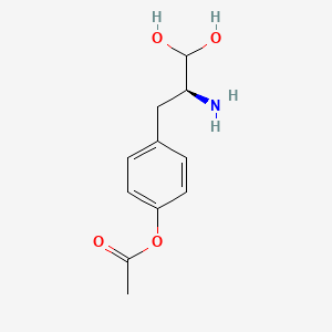 molecular formula C11H15NO4 B14763989 [4-[(2S)-2-amino-3,3-dihydroxypropyl]phenyl] acetate 