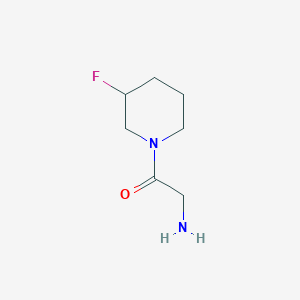 molecular formula C7H13FN2O B1476400 2-Amino-1-(3-fluoropiperidin-1-yl)ethan-1-one CAS No. 2002774-30-1