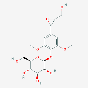 molecular formula C17H24O10 B14764004 (2R,3S,4S,5R,6S)-2-(hydroxymethyl)-6-[4-[3-(hydroxymethyl)oxiran-2-yl]-2,6-dimethoxyphenoxy]oxane-3,4,5-triol 