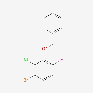 molecular formula C13H9BrClFO B14764009 2-(Benzyloxy)-4-bromo-3-chloro-1-fluorobenzene 