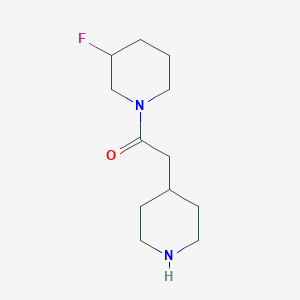 molecular formula C12H21FN2O B1476403 1-(3-氟哌啶-1-基)-2-(哌啶-4-基)乙酮 CAS No. 2015552-85-7