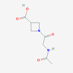 molecular formula C8H12N2O4 B1476407 1-(Acetylglycyl)azetidine-3-carboxylic acid CAS No. 2098066-62-5