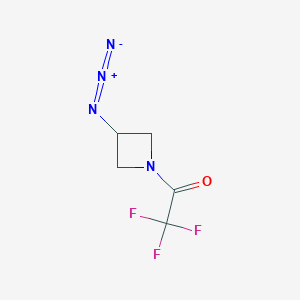 molecular formula C5H5F3N4O B1476408 1-(3-叠氮代氮杂环丁烷-1-基)-2,2,2-三氟乙烷-1-酮 CAS No. 2098035-04-0
