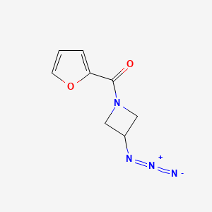 molecular formula C8H8N4O2 B1476409 (3-叠氮代氮杂环丁-1-基)(呋喃-2-基)甲酮 CAS No. 2097992-51-1