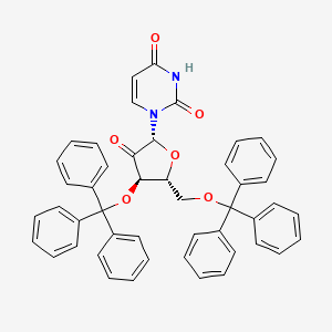 molecular formula C47H38N2O6 B14764103 2'-Deoxy-2'-oxo-3',5'-bis-O-(triphenylmethyl)uridine 