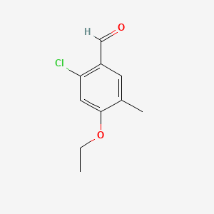 molecular formula C10H11ClO2 B14764118 2-Chloro-4-ethoxy-5-methylbenzaldehyde 