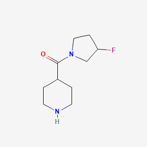 molecular formula C10H17FN2O B1476412 (3-Fluoropyrrolidin-1-yl)(piperidin-4-yl)methanone CAS No. 2029652-42-2