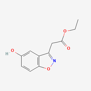 1,2-Benzisoxazole-3-acetic acid, 5-hydroxy-, ethyl ester