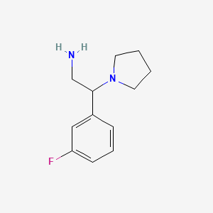 molecular formula C12H17FN2 B14764129 2-(3-Fluorophenyl)-2-(pyrrolidin-1-yl)ethan-1-amine 