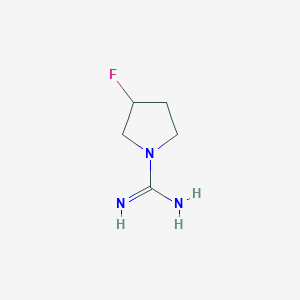 molecular formula C5H10FN3 B1476413 3-Fluoropyrrolidine-1-carboximidamide CAS No. 2017104-61-7