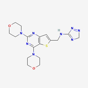 N-[(2,4-dimorpholin-4-ylthieno[3,2-d]pyrimidin-6-yl)methyl]-3H-1,2,4-triazol-5-amine