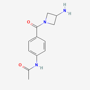 molecular formula C12H15N3O2 B1476417 N-(4-(3-aminoazetidine-1-carbonyl)phenyl)acetamide CAS No. 2098066-80-7