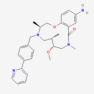 molecular formula C29H36N4O3 B14764180 (4S,7S,8R)-14-amino-8-methoxy-4,7,10-trimethyl-5-[(4-pyridin-2-ylphenyl)methyl]-2-oxa-5,10-diazabicyclo[10.4.0]hexadeca-1(12),13,15-trien-11-one 