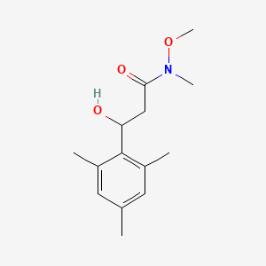 molecular formula C14H21NO3 B14764183 3-Hydroxy-3-mesityl-N-methoxy-N-methylpropanamide 