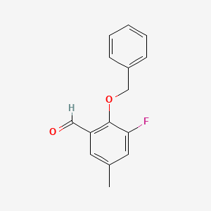 2-(Benzyloxy)-3-fluoro-5-methylbenzaldehyde