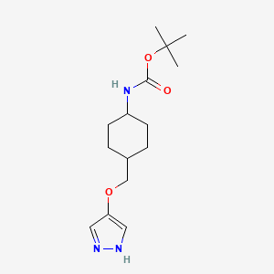 tert-Butyl ((1r,4r)-4-(((1H-pyrazol-4-yl)oxy)methyl)cyclohexyl)carbamate