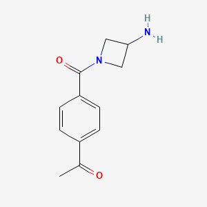 molecular formula C12H14N2O2 B1476421 1-(4-(3-Aminoazetidin-1-carbonyl)phenyl)ethan-1-on CAS No. 2098011-19-7