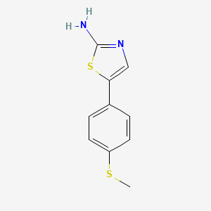 molecular formula C10H10N2S2 B14764222 5-(4-(Methylthio)phenyl)thiazol-2-amine 