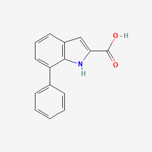 molecular formula C15H11NO2 B14764256 7-Phenylindole-2-carboxylic acid 