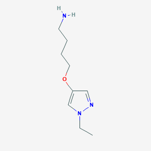 molecular formula C9H17N3O B14764261 4-((1-Ethyl-1H-pyrazol-4-yl)oxy)butan-1-amine 