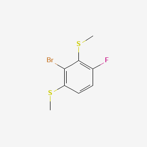 molecular formula C8H8BrFS2 B14764305 (2-Bromo-4-fluoro-1,3-phenylene)bis(methylsulfane) 