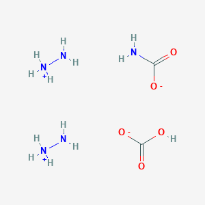 molecular formula C2H13N5O5 B14764313 Hydrazin-1-ium carbamate hydrogen carbonate (2/1/1) CAS No. 8002-92-4